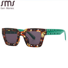 Load image into Gallery viewer, Steampunk Hollow Frame Square Sunglasses Women Men Punk Blue Black Sun Glasses Lady  Brand Shades Eyewear Oculos UV400