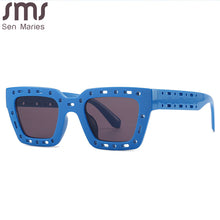 Load image into Gallery viewer, Steampunk Hollow Frame Square Sunglasses Women Men Punk Blue Black Sun Glasses Lady  Brand Shades Eyewear Oculos UV400