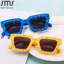 Load image into Gallery viewer, Steampunk Hollow Frame Square Sunglasses Women Men Punk Blue Black Sun Glasses Lady  Brand Shades Eyewear Oculos UV400