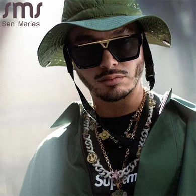 Steampunk Men Sunglasses  Brand Designer Punk Square Sun Glasses Women UV400 Driving Shades Vintage Oversized Eyewear