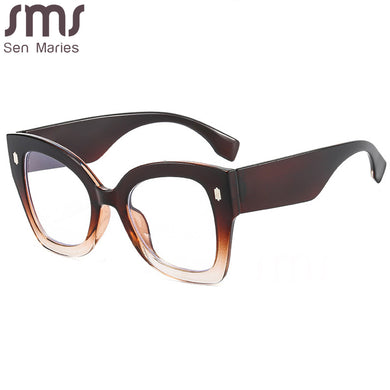 Steampunk Oversized Eyeglasses Women Blue Light Blocking Computer Glasses Men Goggle Big Eyewear Spectacle Frames