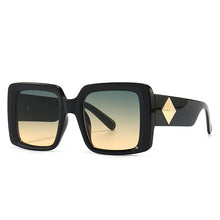 Load image into Gallery viewer, Steampunk Oversized Sunglasses Women Men Square Sun Glasses Thick  Frame UV400 Shades Eyewear Gradient Lens Eyeglasses