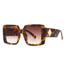 Load image into Gallery viewer, Steampunk Oversized Sunglasses Women Men Square Sun Glasses Thick  Frame UV400 Shades Eyewear Gradient Lens Eyeglasses