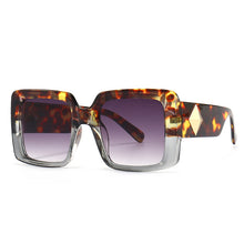 Load image into Gallery viewer, Steampunk Oversized Sunglasses Women Men Square Sun Glasses Thick  Frame UV400 Shades Eyewear Gradient Lens Eyeglasses