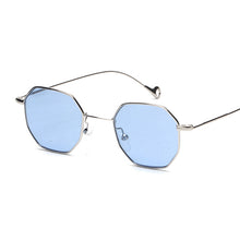 Load image into Gallery viewer, Steampunk Polygon Shape Sunglasses Women Men Vintage  Brand Designer Clear Lens Sun Glasses Hexagon Metal Frame Eyewear