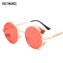 Load image into Gallery viewer, Steampunk Retro HD Polarized Round Metal Sunglasses Men UV400 Men&#39;s Sunglasses Feminin Women&#39;s Sun Glasses Retro Gafas De Sol