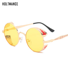 Load image into Gallery viewer, Steampunk Retro HD Polarized Round Metal Sunglasses Men UV400 Men&#39;s Sunglasses Feminin Women&#39;s Sun Glasses Retro Gafas De Sol