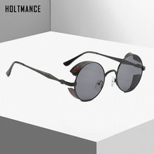 Load image into Gallery viewer, Steampunk Retro HD Polarized Round Metal Sunglasses Men UV400 Men&#39;s Sunglasses Feminin Women&#39;s Sun Glasses Retro Gafas De Sol