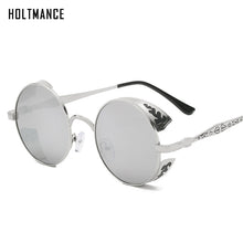 Load image into Gallery viewer, Steampunk Retro HD Polarized Round Metal Sunglasses Men UV400 Men&#39;s Sunglasses Feminin Women&#39;s Sun Glasses Retro Gafas De Sol