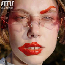 Load image into Gallery viewer, Steampunk Rimless Sunglasses Punk Small Irregular Sun Glasses Men UV400 Shades Goggles Eyewear Gafas De Sol