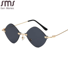 Load image into Gallery viewer, Steampunk Rimless Sunglasses Women Men Vintage Sun Glasses Men  Brand Small Frames Retro Eyeglasses Punk Eyewear UV400