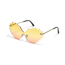 Load image into Gallery viewer, Steampunk Rimless Sunglasses Women Once Piece Cat Eye Sun Glasses Men Gradient Shades UV400 Eyewear Wave Eyeglasses