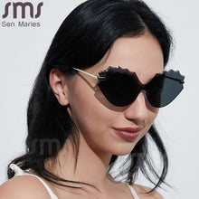 Load image into Gallery viewer, Steampunk Rimless Sunglasses Women Once Piece Cat Eye Sun Glasses Men Gradient Shades UV400 Eyewear Wave Eyeglasses