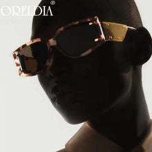 Load image into Gallery viewer, Steampunk Rivet Square Sunglasses 2023 Women Men Colorfuls Shades Glasses Lady  Brand Mirror Metal Eyewear UV400