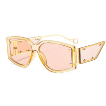 Load image into Gallery viewer, Steampunk Rivet Square Sunglasses 2023 Women Men Colorfuls Shades Glasses Lady  Brand Mirror Metal Eyewear UV400
