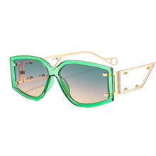 Load image into Gallery viewer, Steampunk Rivet Square Sunglasses 2023 Women Men Colorfuls Shades Glasses Lady  Brand Mirror Metal Eyewear UV400