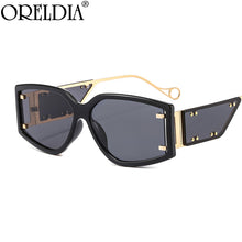 Load image into Gallery viewer, Steampunk Rivet Square Sunglasses 2023 Women Men Colorfuls Shades Glasses Lady  Brand Mirror Metal Eyewear UV400