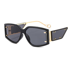 Load image into Gallery viewer, Steampunk Rivet Square Sunglasses 2023 Women Men Colorfuls Shades Glasses Lady  Brand Mirror Metal Eyewear UV400