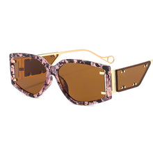 Load image into Gallery viewer, Steampunk Rivet Square Sunglasses 2023 Women Men Colorfuls Shades Glasses Lady  Brand Mirror Metal Eyewear UV400