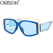 Load image into Gallery viewer, Steampunk Rivet Square Sunglasses 2023 Women Men Colorfuls Shades Glasses Lady  Brand Mirror Metal Eyewear UV400
