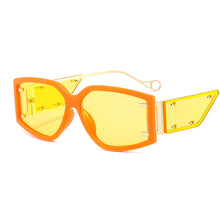 Load image into Gallery viewer, Steampunk Rivet Square Sunglasses 2023 Women Men Colorfuls Shades Glasses Lady  Brand Mirror Metal Eyewear UV400