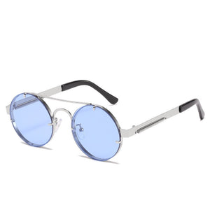 Steampunk Round Metal Frame Sunglasses Men Women Brand Designers Outdoor Sports Driving Fishing Glasses Party Glasses UV400