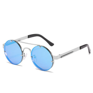 Steampunk Round Metal Frame Sunglasses Men Women Brand Designers Outdoor Sports Driving Fishing Glasses Party Glasses UV400