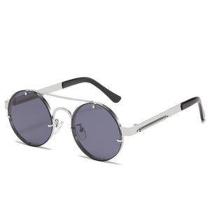 Steampunk Round Metal Frame Sunglasses Men Women Brand Designers Outdoor Sports Driving Fishing Glasses Party Glasses UV400