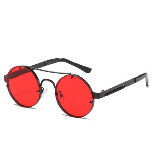 Steampunk Round Metal Frame Sunglasses Men Women Brand Designers Outdoor Sports Driving Fishing Glasses Party Glasses UV400