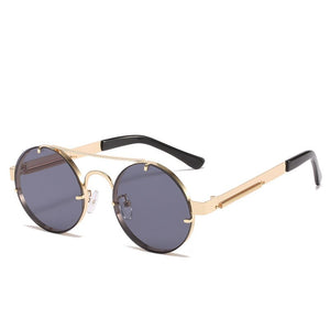 Steampunk Round Metal Frame Sunglasses Men Women Brand Designers Outdoor Sports Driving Fishing Glasses Party Glasses UV400
