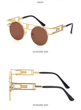 Load image into Gallery viewer, Steampunk Round Sunglasses 2023 Trendy Retro Metal Frame Sun Glasses  Brand Designer Eyewear UV400 Lunettes Gafas De Sol