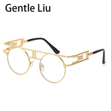 Load image into Gallery viewer, Steampunk Round Sunglasses 2023 Trendy Retro Metal Frame Sun Glasses  Brand Designer Eyewear UV400 Lunettes Gafas De Sol