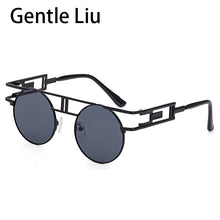 Load image into Gallery viewer, Steampunk Round Sunglasses 2023 Trendy Retro Metal Frame Sun Glasses  Brand Designer Eyewear UV400 Lunettes Gafas De Sol