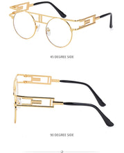Load image into Gallery viewer, Steampunk Round Sunglasses 2023 Trendy Retro Metal Frame Sun Glasses  Brand Designer Eyewear UV400 Lunettes Gafas De Sol