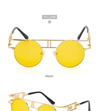 Load image into Gallery viewer, Steampunk Round Sunglasses 2023 Trendy Retro Metal Frame Sun Glasses  Brand Designer Eyewear UV400 Lunettes Gafas De Sol