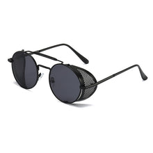 Load image into Gallery viewer, Steampunk Round Sunglasses Brand Design Men Women Vintage Metal Punk Sun glasses UV400 Shades Eyewear