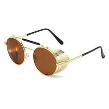 Load image into Gallery viewer, Steampunk Round Sunglasses Brand Design Men Women Vintage Metal Punk Sun glasses UV400 Shades Eyewear