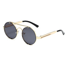 Load image into Gallery viewer, Steampunk Round Sunglasses Brand Design Men Women Vintage Metal Punk Sun glasses UV400 Shades