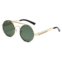 Load image into Gallery viewer, Steampunk Round Sunglasses Brand Design Men Women Vintage Metal Punk Sun glasses UV400 Shades