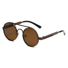 Load image into Gallery viewer, Steampunk Round Sunglasses Brand Design Men Women Vintage Metal Punk Sun glasses UV400 Shades