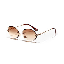 Load image into Gallery viewer, Steampunk Round Sunglasses Women Vintage Sunglasses Men Retro Rimless Oval Sunglasses Brand Designer  Eyewear Glasses