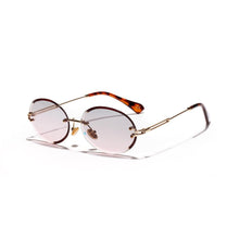 Load image into Gallery viewer, Steampunk Round Sunglasses Women Vintage Sunglasses Men Retro Rimless Oval Sunglasses Brand Designer  Eyewear Glasses