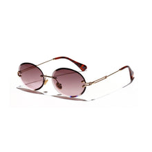 Load image into Gallery viewer, Steampunk Round Sunglasses Women Vintage Sunglasses Men Retro Rimless Oval Sunglasses Brand Designer  Eyewear Glasses
