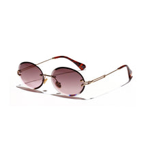 Load image into Gallery viewer, Steampunk Round Sunglasses Women Vintage Sunglasses Men Retro Rimless Oval Sunglasses Brand Designer  Eyewear Glasses