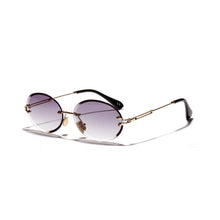 Load image into Gallery viewer, Steampunk Round Sunglasses Women Vintage Sunglasses Men Retro Rimless Oval Sunglasses Brand Designer  Eyewear Glasses