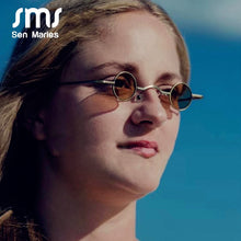 Load image into Gallery viewer, Steampunk Small Sunglasses Women Vintage Retro Round Mirror Sun Glasses Men Unique Eyeglasses  Brand Eyewear UV400 oculos