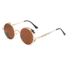 Load image into Gallery viewer, Steampunk Sunglasses Brand Designer Men Women Vintage Metal Punk Round Sun glasses UV400 Shades