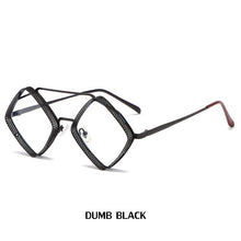 Load image into Gallery viewer, Steampunk Sunglasses Men Women Brand Designer Vintage Rhombus Metal Frame Sun Glasses UV400 Shades Geometry Eyewear