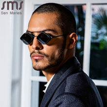 Load image into Gallery viewer, Steampunk Sunglasses Men Women Brand Designer Vintage Rhombus Metal Frame Sun Glasses UV400 Shades Geometry Eyewear
