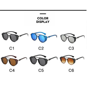 Steampunk Sunglasses For Men Brand Design Retro Trend Male Beach Car Driving Fishing Travel UV400 Sun Glasses Eyewear